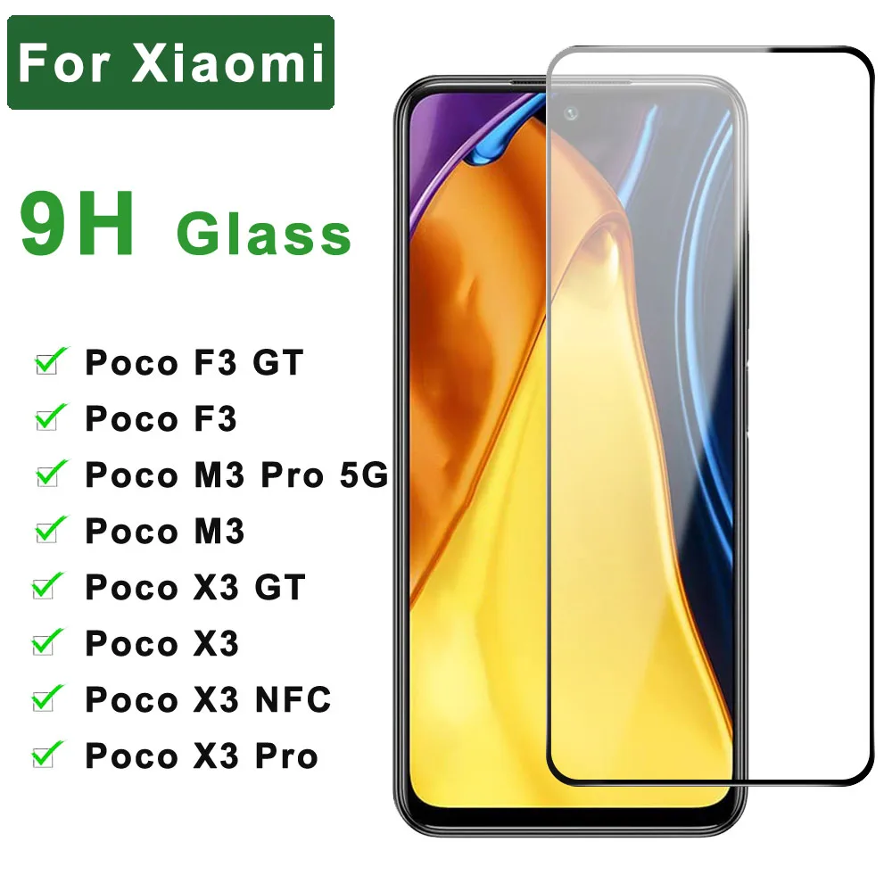

Защитное стекло для Xiaomi Poco M3 Pro 5G, Защита экрана для Xiaomi Poco X3 Pro NFC F3 X3 GT X3 NFC M3, пленка из закаленного стекла