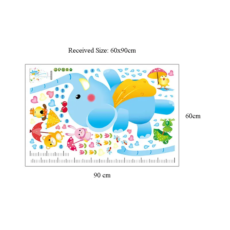 Счастливый слон танцующий в зоопарках настенные наклейки измерительная линейка