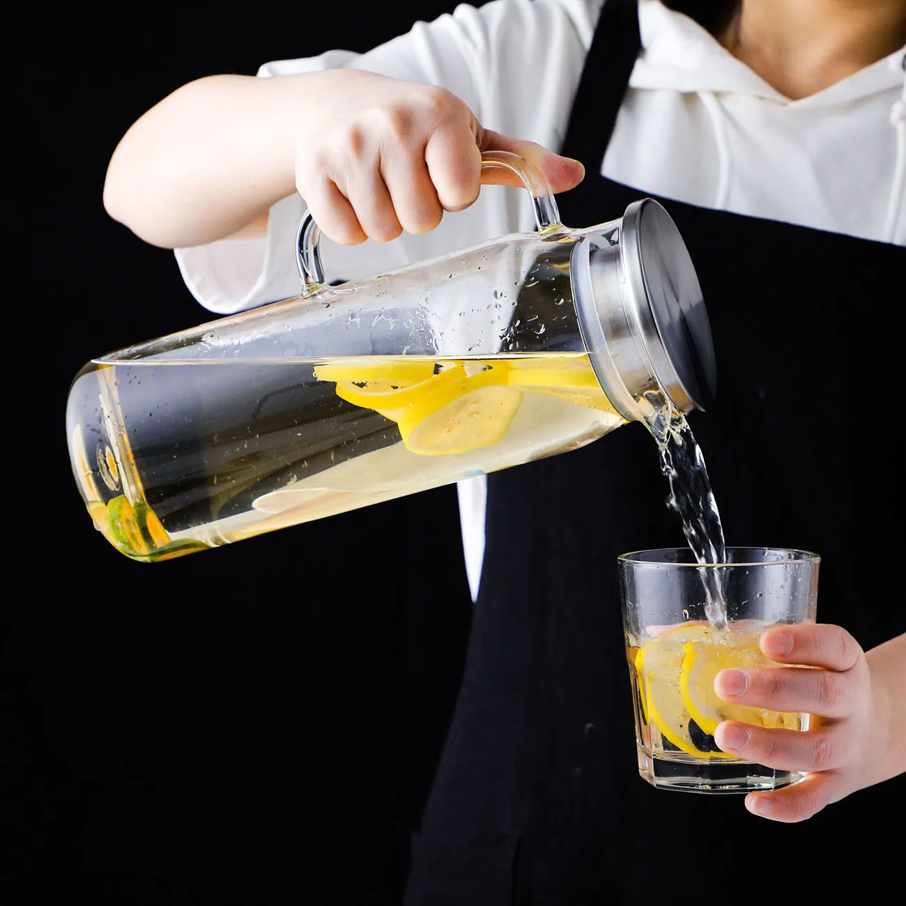 Бутылка для воды из боросиликатного стекла емкость сока питьевая посуда большой