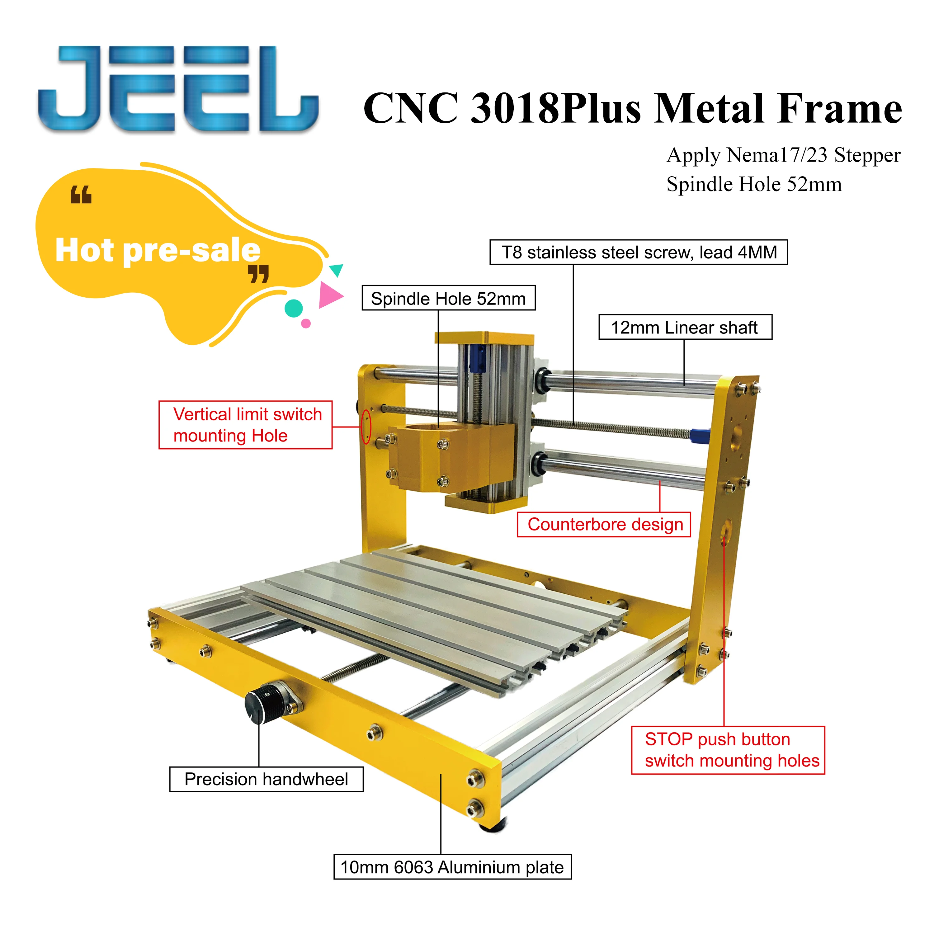 Лазерный гравер по дереву фрезерный станок с ЧПУ 3018 Plus GRBL1.1 DIY гравировальный для