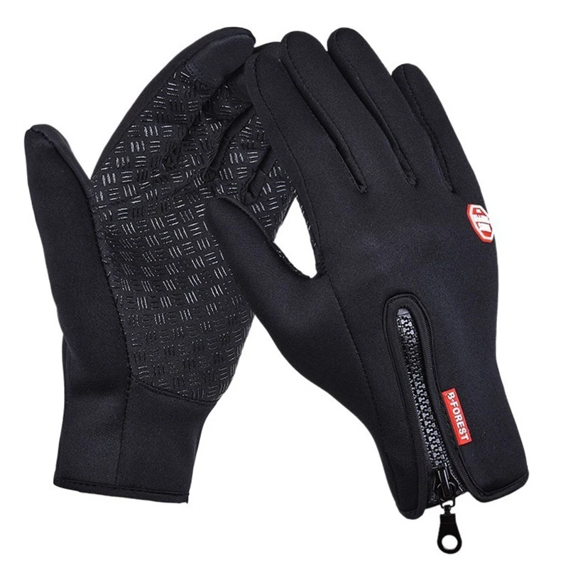 

2021 Winter Hot Sale Men's Outdoor Warm Ski Gloves Female Touch Screen Waterproof Windproof Fashion Black Gloves Dropshipping