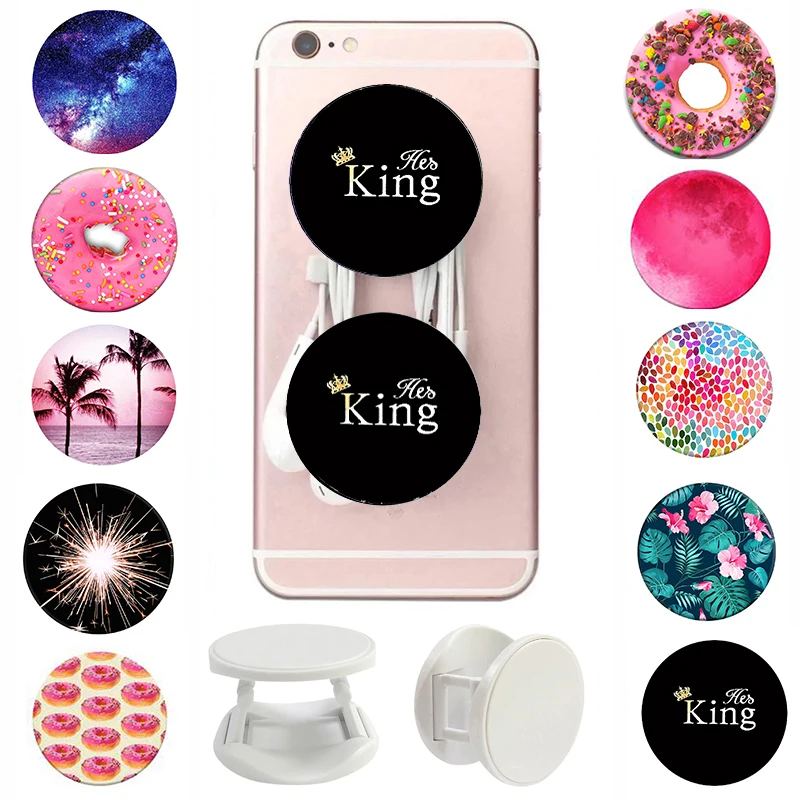 

DIY King Fold Phone Holder Marble Swappable Grip Finger Ring for Phones Попсокеты Stretch Nimble Pocket Socket Stand попсокет