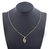 nidin new design classic animal snake dangle women pendant necklace cubic zirconia trendy female birthday jewelry bijoux gift