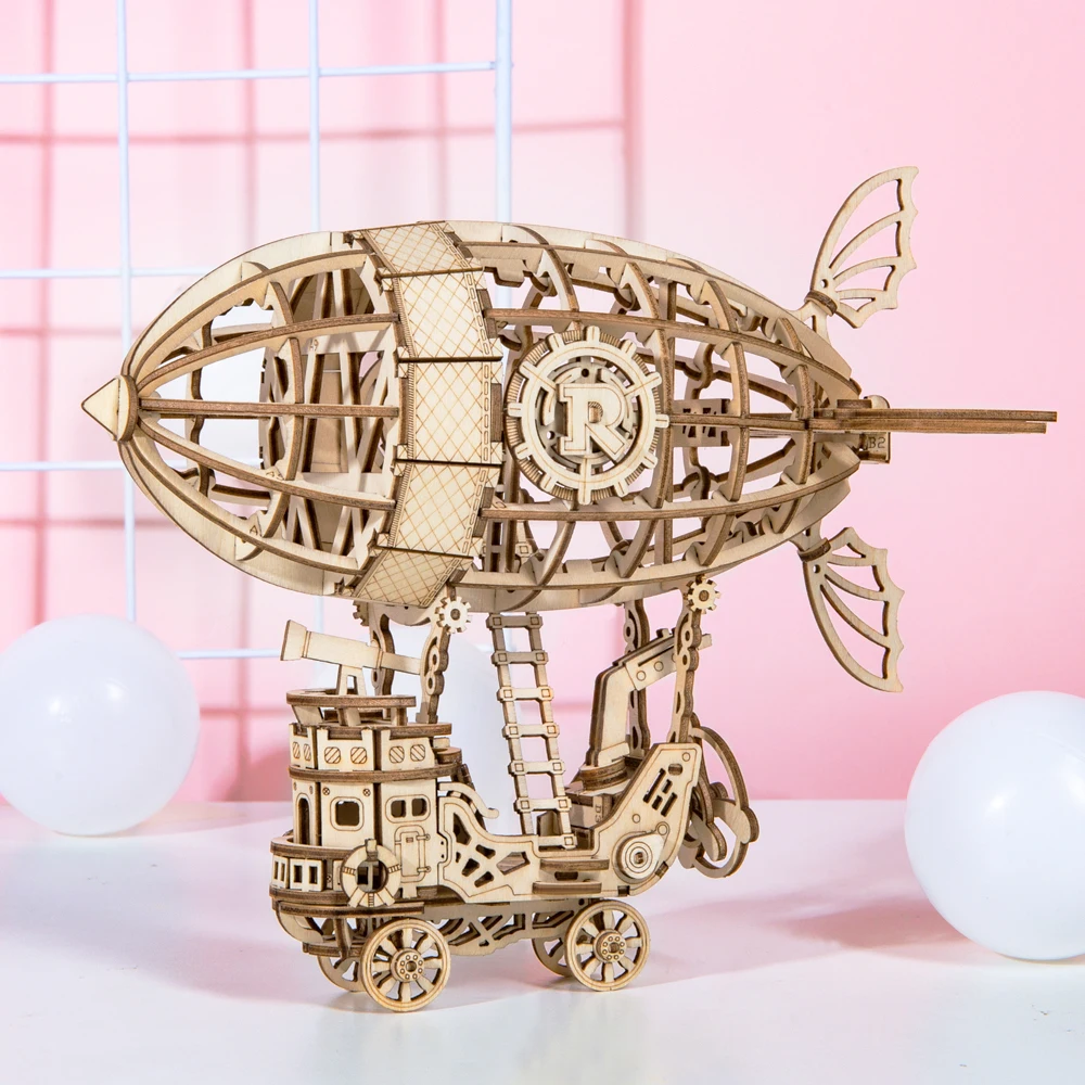 

DIY-KIT Diy Airship 3d Wooden Puzzle, Brain Teaser, Construction Set For Teens