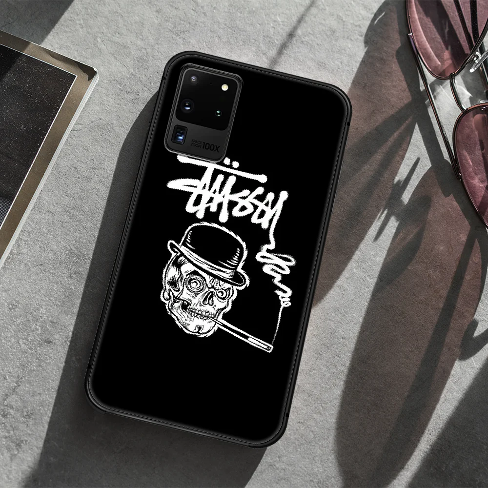 

Trendy brand art Phone Case Cover Hull For Samsung Galaxy S 7 8 9 10 e 20 FE edge uitra plus Note 9 10 20 black Hoesjes Tpu Cell