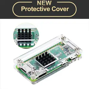 Прозрачный защитный чехол для Raspberry Pi ZERO с отверткой и радиатором