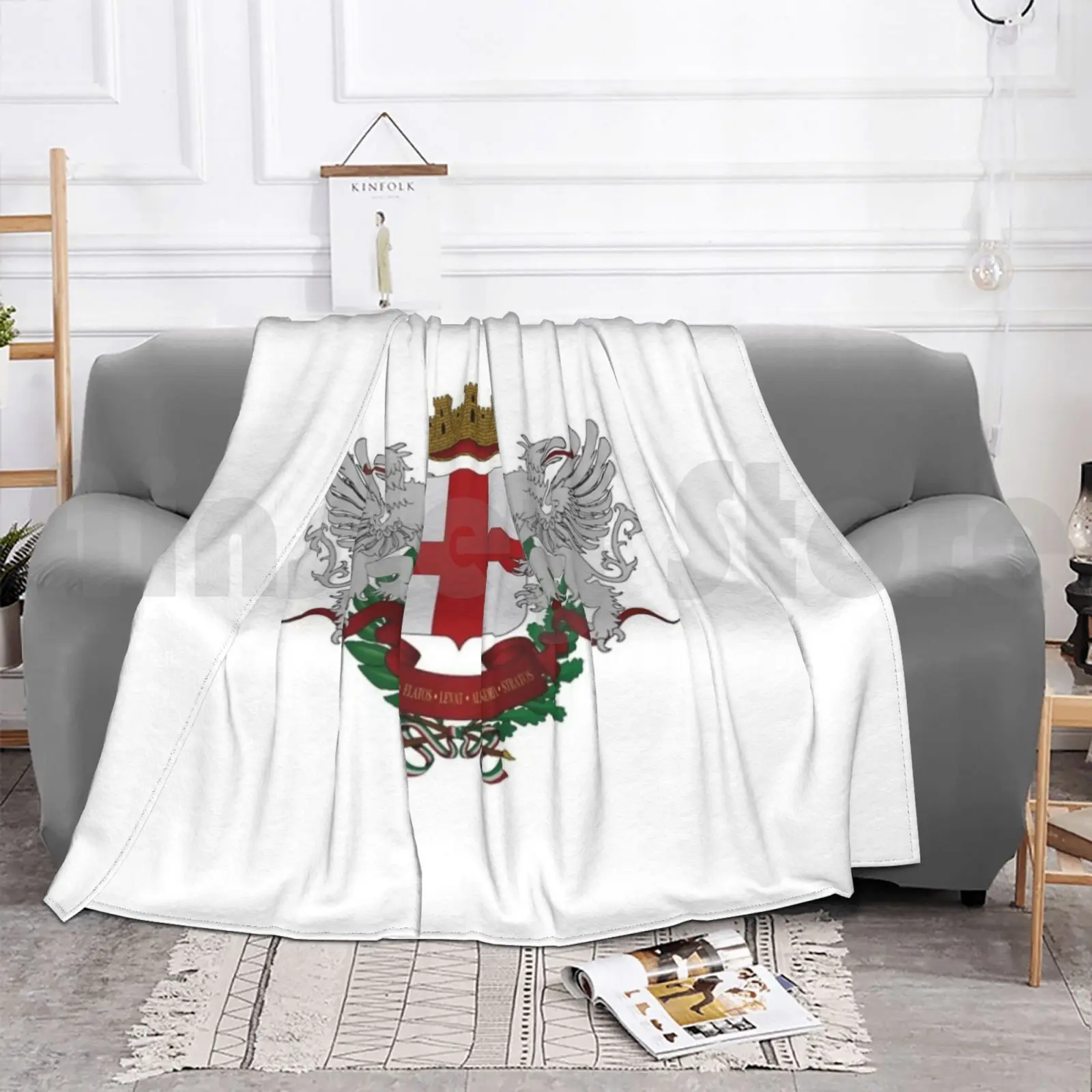 Одеяло с гербом Ассолендрия модное на заказ