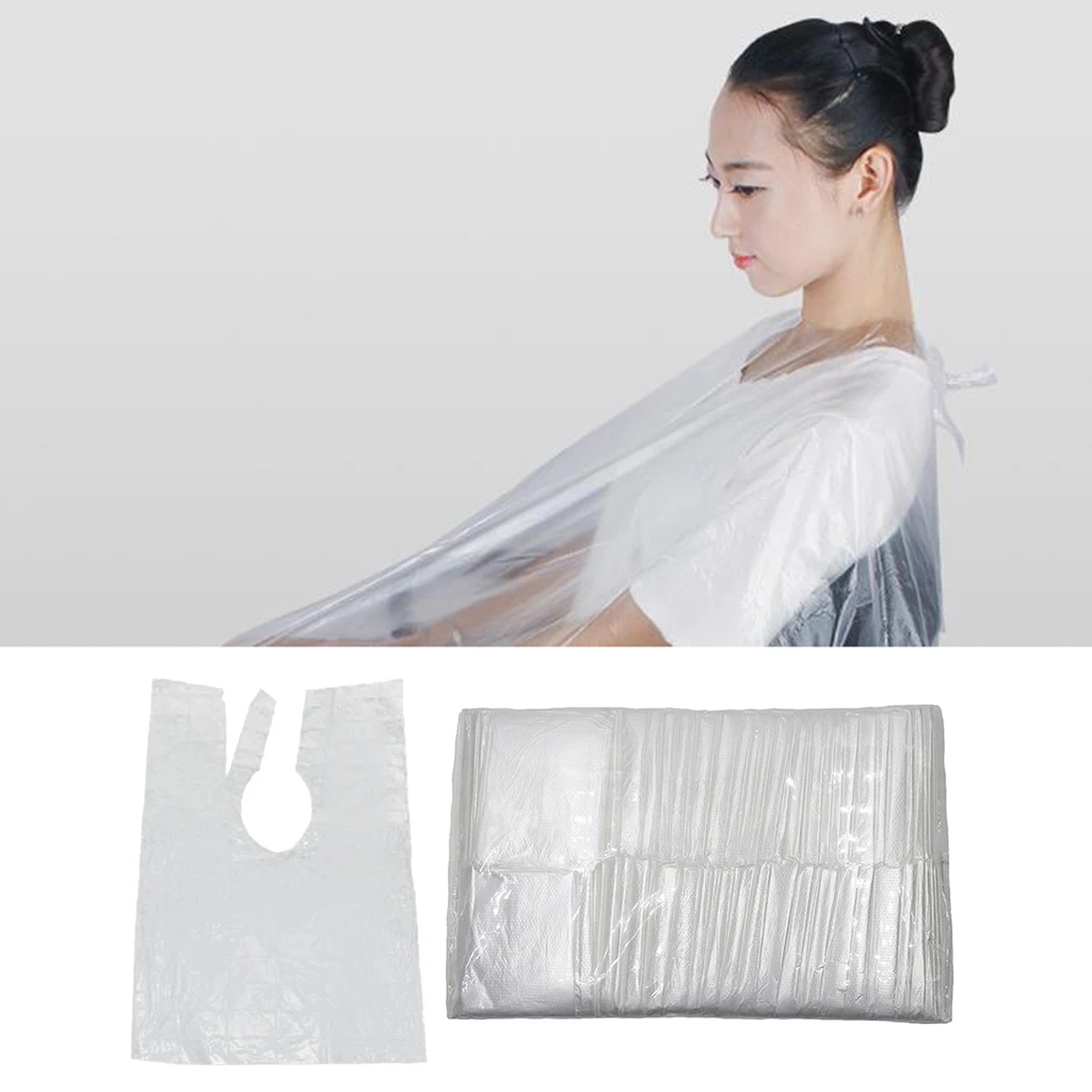 

100x Disposable Hair Cutting Salon Capes Gowns Stylist Barber Shop Cloth Apron