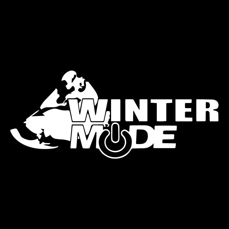 Серебристый YJZT 18.1CM*7.5CM Snowmobile Decal Winter Mode Creative Car Styling Decoration Decals Cartoon Car Stickers C31-0516 - Название цвета: Серебристый