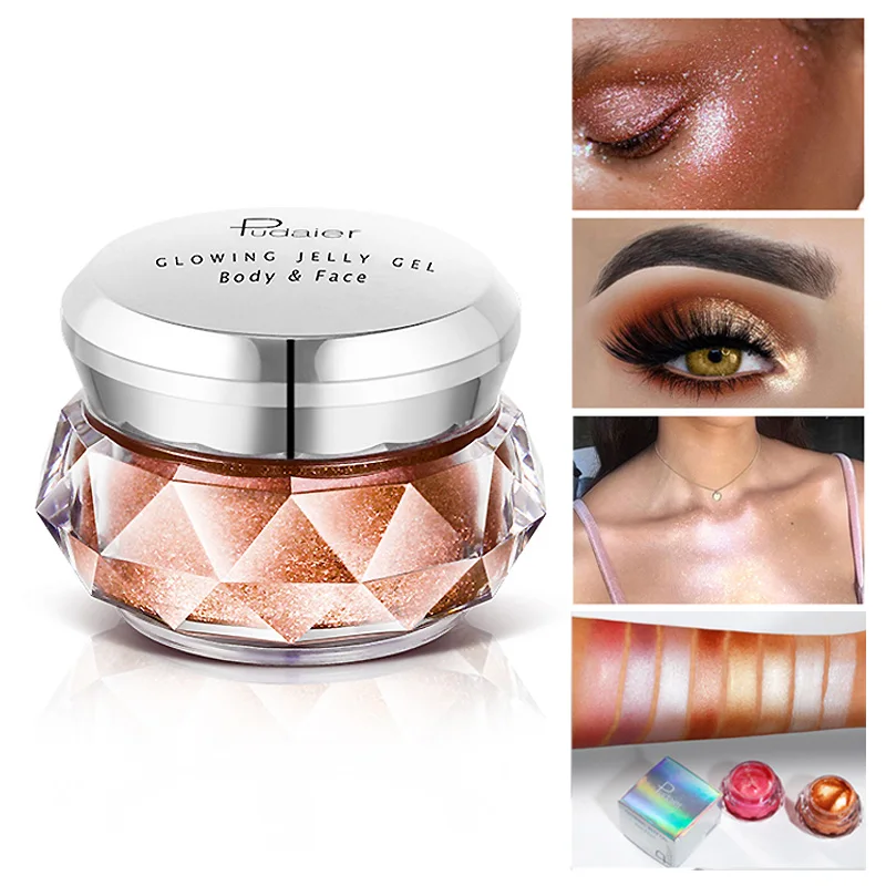 Высокий светильник для макияжа лица Желейный гель высокий жидкий блеск бронза