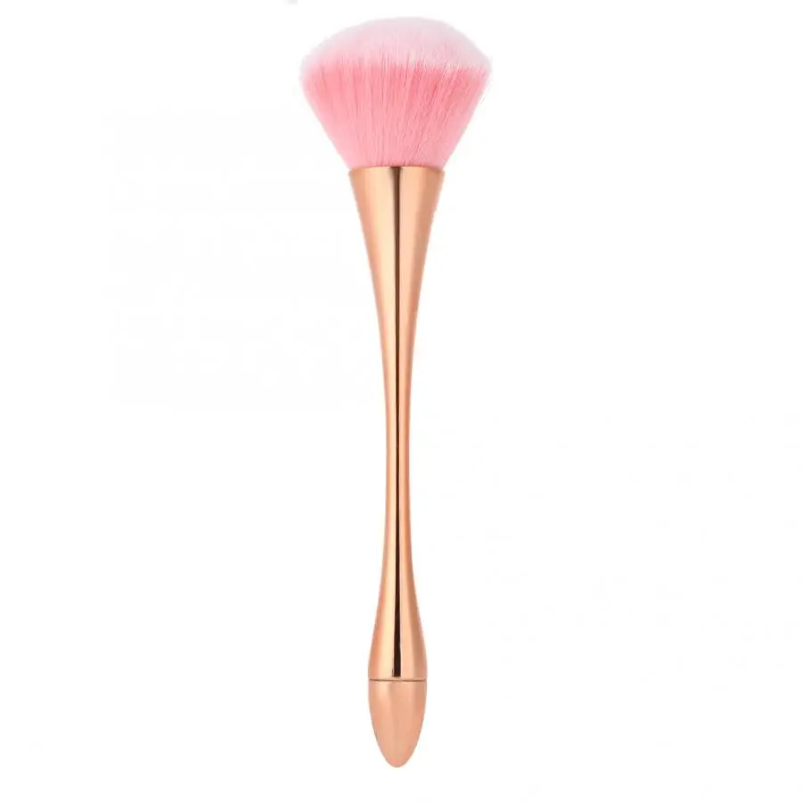 Rose Gold Кисти для ногтей щетка для смахивания пыли с ногтей порошок для удаления пыли инструмент для маникюра ногтей большой размер гвозди аксессуары - Цвет: Rose Gold