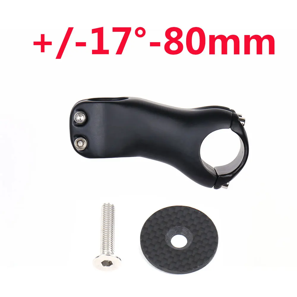 17Degree80mm-2109 LRG велосипедный вынос руля аксессуары полностью из углеродного волокна, стержни дороги углерода/горный велосипед стволовых полюс 6/17 градусов 31,8 мм* 70-130 мм - Цвет: 17Degree80mm-2109