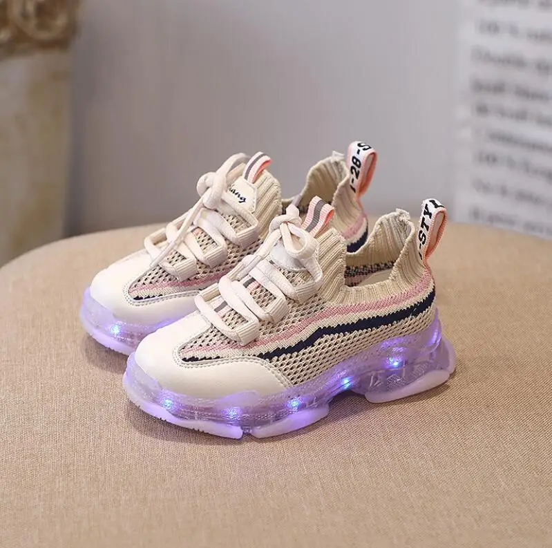 Детские кроссовки светодиодный светильник повседневная обувь для мальчиков и