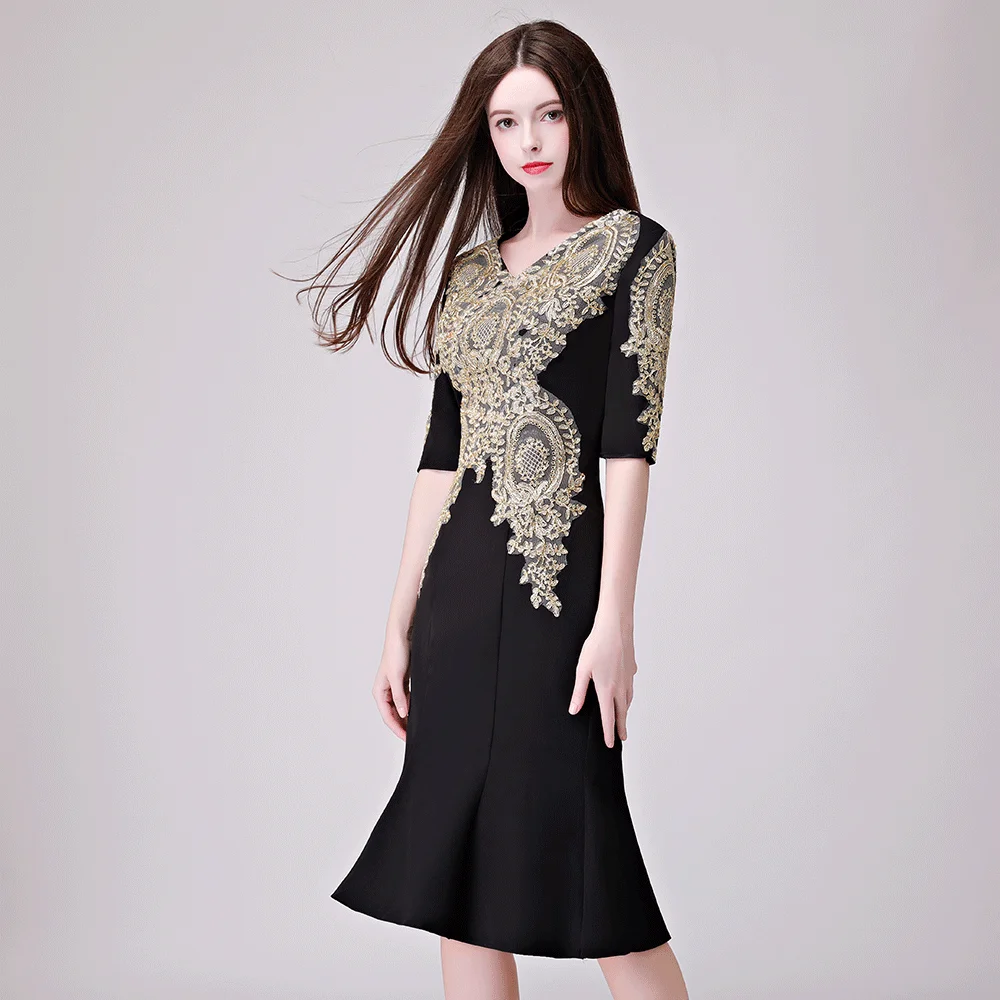 

Gorgeous Evening Lace dress Elegant Party Gowns Sleeve Formal Evening Gowns for Women