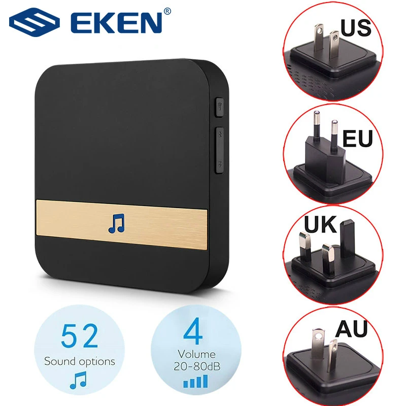 Умный домашний дверной звонок беспроводной Wi Fi переменный ток 110 220 В вилка для