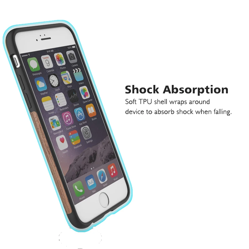 Фирменный чехол Rock для iPhone 6, 6s чехол серия Element под дерево+ ТПУ защитный чехол на заднюю панель для iPhone 6plus чехол