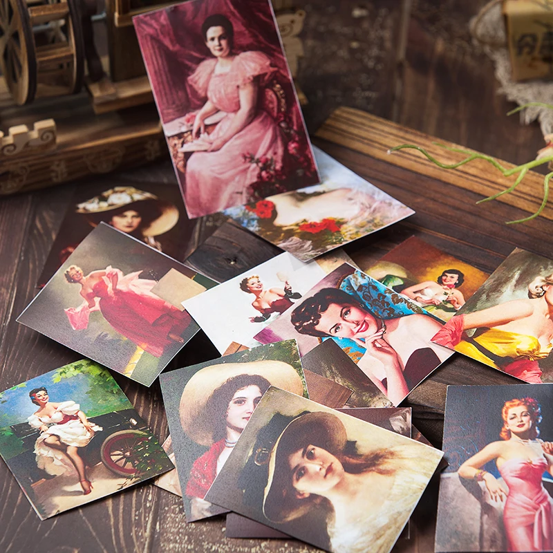 18 шт./компл. Ретро винтажная Женская наклейка сделай сам Скрапбукинг альбом