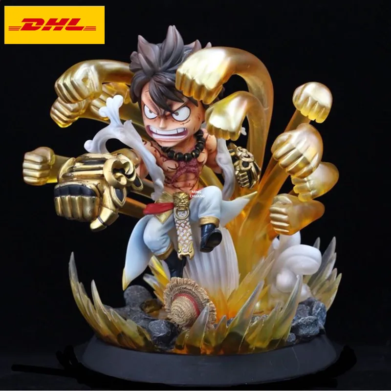 

9" One Piece Statue The Straw Hat Pirates Bust Monkey D Luffy Full-Length Portrait Hat Boy GK Action Figure Toy BOX 22CM V557