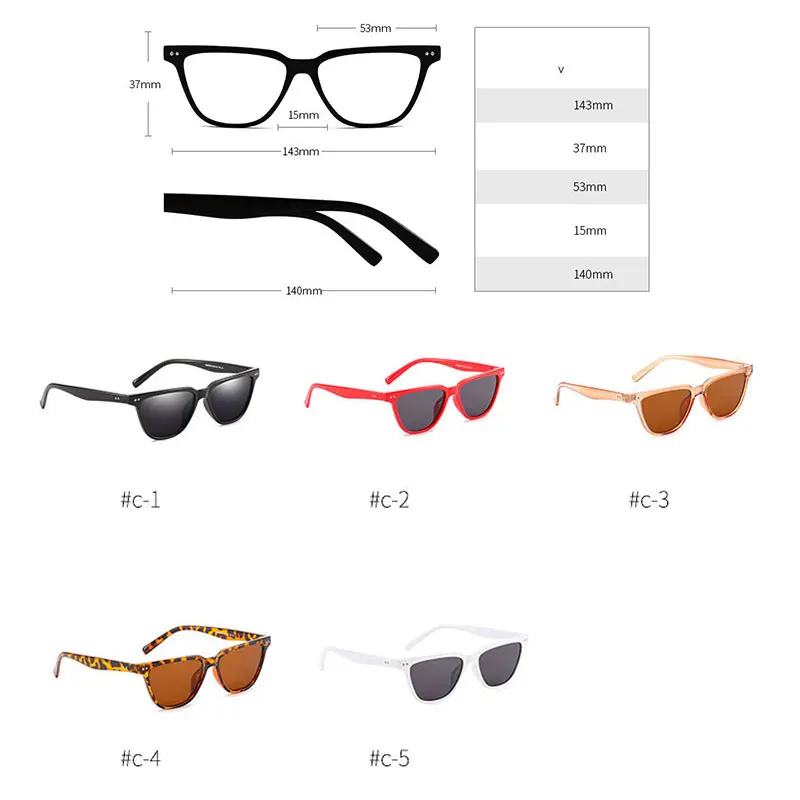

Square Womens Sunglasses Ladies Fashion Wild Shade Spectacles Glasses