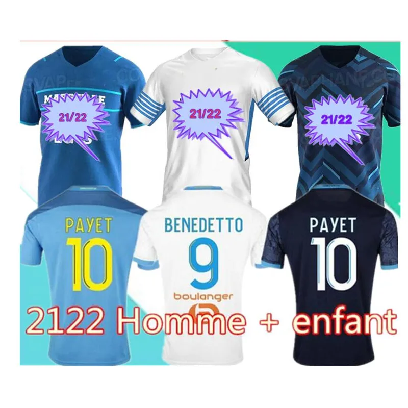 

2021 male with personalized soccer jersey top quality marseille football shirt payet benedetto sakai kamara soccer jersey tops