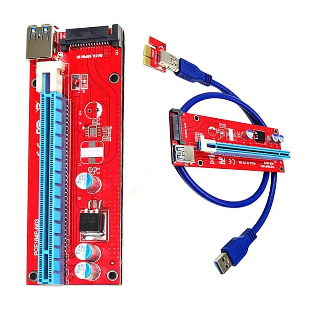 PCI E Express 1x до 16x usb удлинитель 3 0 PCIE x1 адаптер для карт питания X16 концентратор SATA