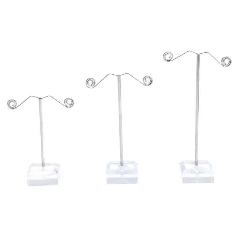 

3pcs Acrylic Metal Tree Earring Necklace Jewelry Display Stand Rack Holder Hot