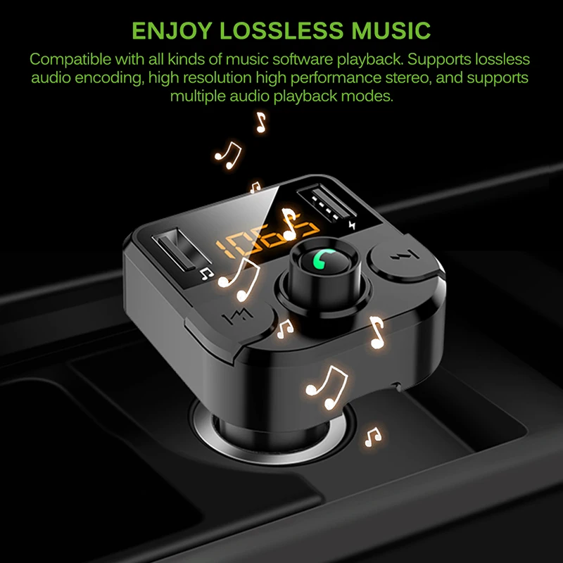 Автомобильный fm-передатчик Onever с ЖК-дисплеем и MP3 плеером, беспроводной Bluetooth приемный автомобильный комплект 3.1A, Быстрый USB, USB, зарядное устройство, fm-модулятор