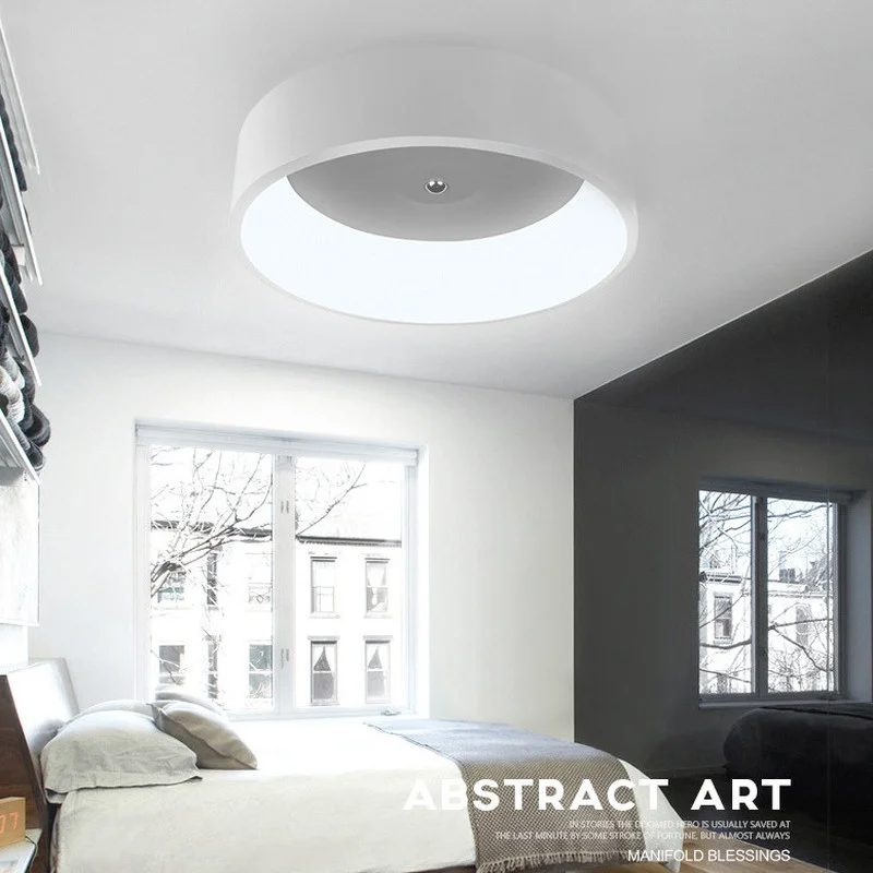 White/Grey Round Modern Led Ceiling Lights For Study Kids Room Bedroom AC85-265V Home Dec Lamp | Лампы и освещение