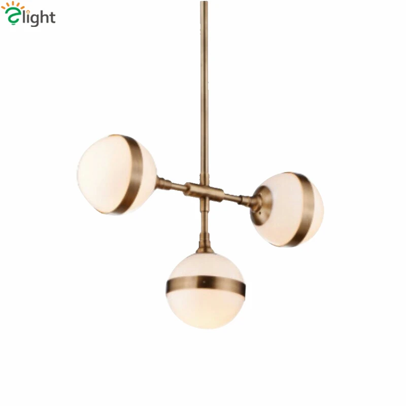 

American Loft RH Retro Metal Round Led E14 Chandelier Lustre Luminaria for Living Room Glass Shades Pendant Chandelier Lighting