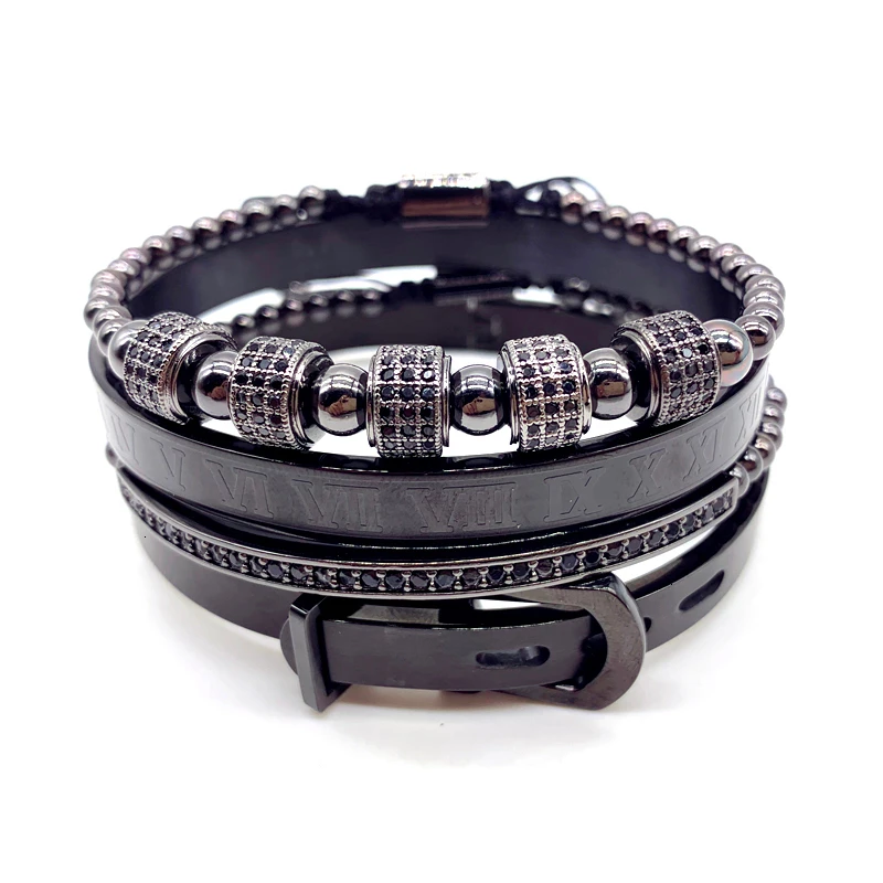 Мужской браслет с римскими цифрами из титановой стали | Украшения и аксессуары