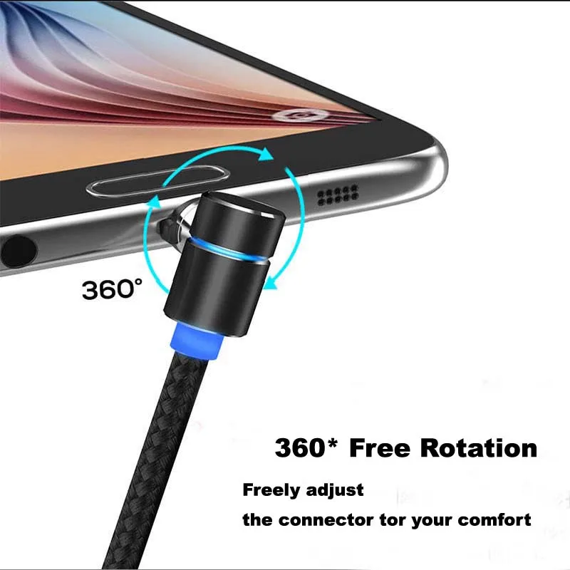 2020 1 м Магнитный кабель Micro usb type C адаптер зарядное устройство Быстрая зарядка для