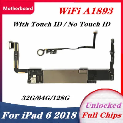 Материнская плата для IPad 6 2018 WiFi A1893 с Touch ID основная Ipad WLAN версия без ID|Антенны