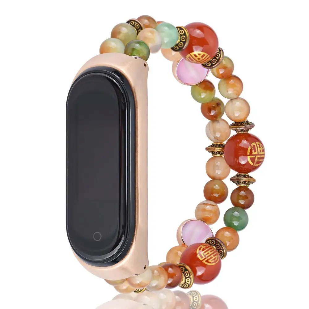 Для Mi band 3 4 спортивные часы из нержавеющей стали с металлическим ремешком на