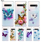 Красивый силиконовый чехол с бабочкой для Samsung Galaxy S21 S20 FE Ultra S10 S10E Lite S9 S8 S7 Edge Plus, чехол для телефона