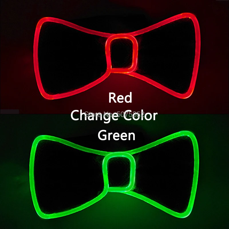 New Style Change 2 Colors LED Light up Mens Bow Tie Luminous Necktie Flashing Men Ties for Wedding Evening Party Carnival | Аксессуары