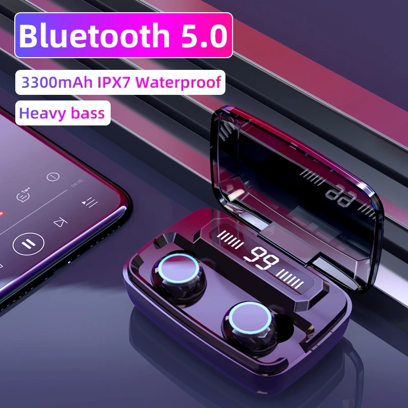 

Wireless Headphones TWS Bluetooth In-ear earphone Noise reduction Waterproof Headset for sports