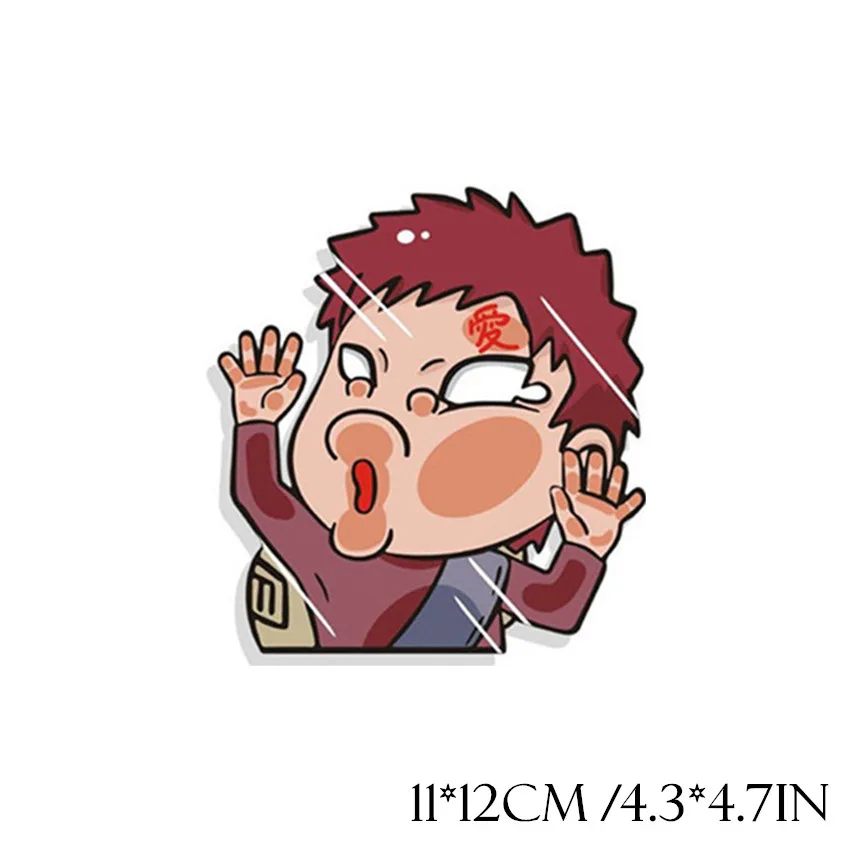 S475 Gaara Наруто коллид стеклянные наклейки забавный аниме 3d Виниловые Наклейки На Автомобиль Стайлинг заднего стекла боковые двери окна декоративные аксессуары - Цвет: S475 Gaara