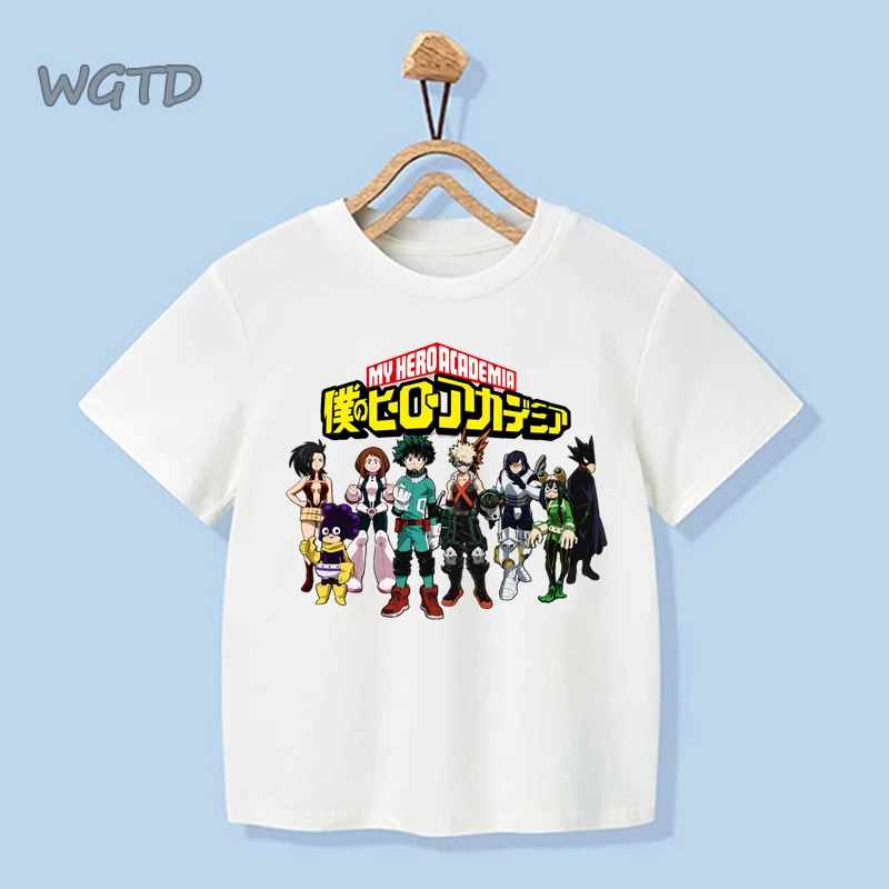 Детская футболка с рисунком героев аниме Мой герой летняя коротким рукавом для
