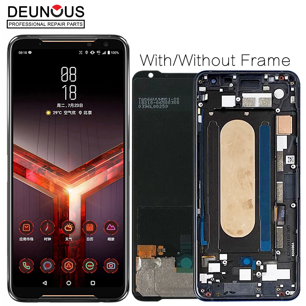 6 59 "для ASUS ROG Phone II 2 ZS660KL активно-матричные осид ЖК-дисплей Дисплей кодирующий