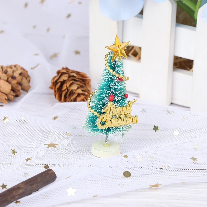 1: 12 DIY Christmas Tree Small Pine Mini Trees Placed In The Desktop Home Decor Dollhouse Kids Gifts | Игрушки и хобби