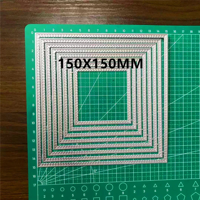 

Square Dies Frame Metal Cutting Dies DIY Scrapbooking Dies Cut Card Make Handmade Stencil Craft Mold Mould Model Decor