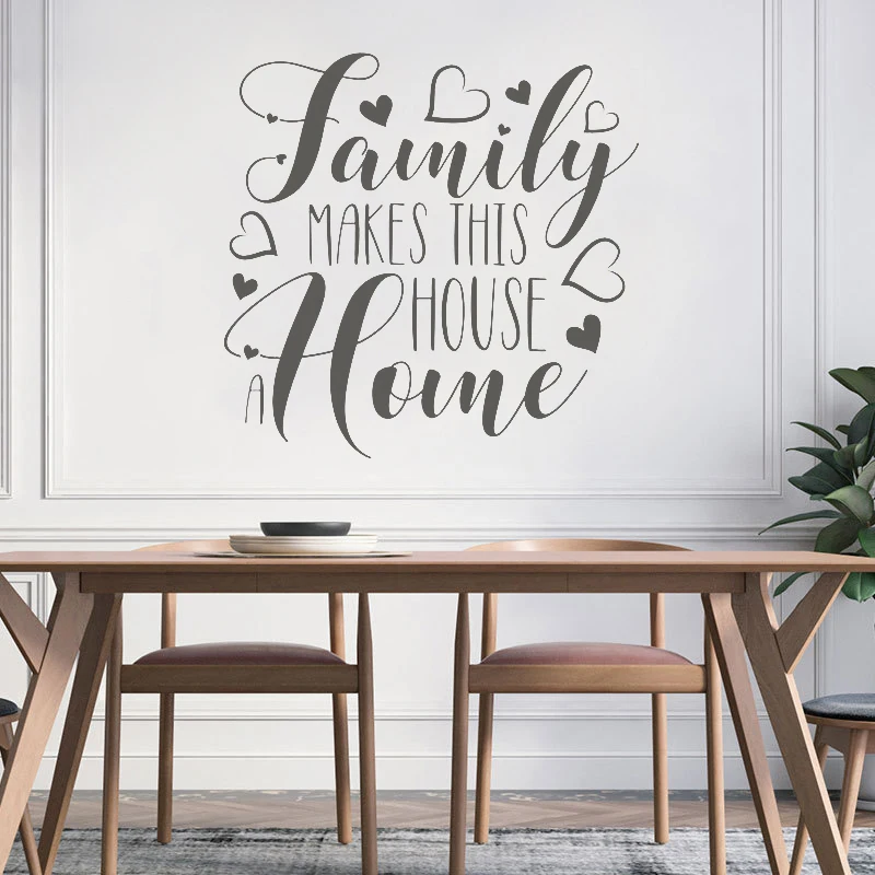 Family Make This House A Home Vinyl Sticker Wall Decal Lettering Welcome Mural Phrase Decor LL250 | Дом и сад
