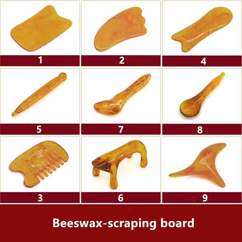 

New Useful Type Resin Beeswax Amber Face-Lifting Massage Used For Facial Neck Therapy Acupoints Scraping Tools Gua Sha Board