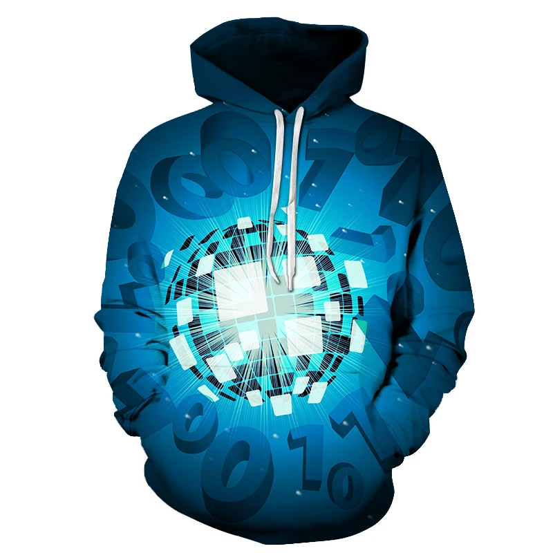

2021 Fashion Men's 3D Printed Hoodie Creative Hooded Sweatshirt Outdoor Leisure Long Sleeved Street Cool Sweatshirt Man's Hoodie