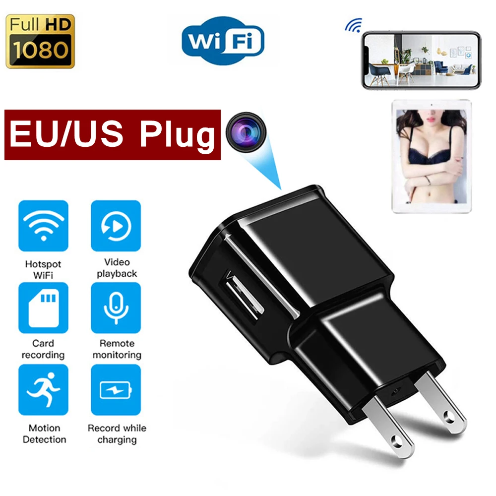 

1080P Mini Camera Wireless Wifi Camera Action Video Night Home Security Recorder Micro Cam EU/US Charger Support Hidden TF Card