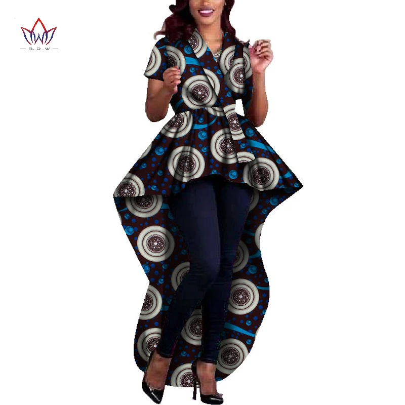 2021 BintaRealWax New Women Dashiki African Short Sleeve Coat Dresses for Daily Wedding Party Ankara Floor-length Dress WY1356