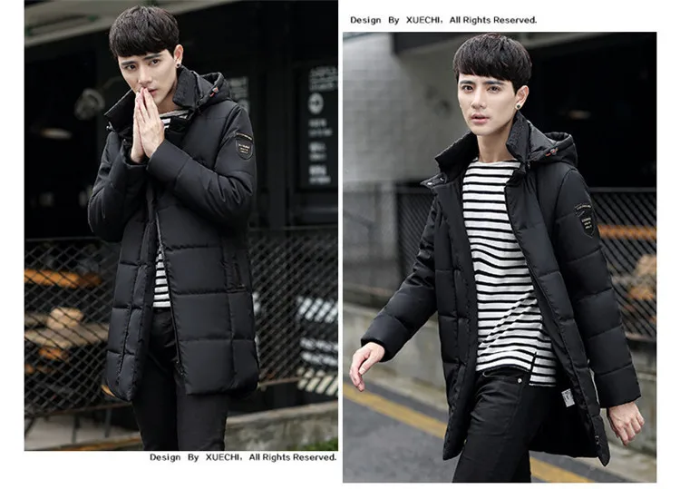 2019 зимнее теплое Мужское пальто высокого качества толстое мужское с капюшоном 2