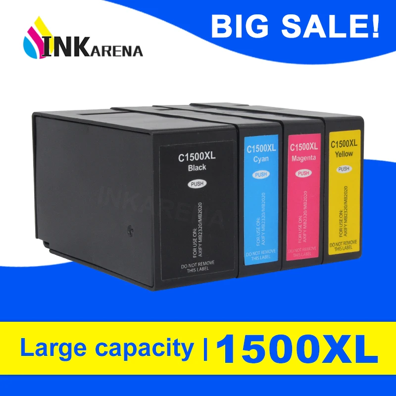 

Inkarena PGI-1500 XL Ink Cartridges Full Ink Compatible For Canon PGI 1500 PGI1500XL MAXIFY MB2356 MB2357 MB2750 MB2000 MB2354