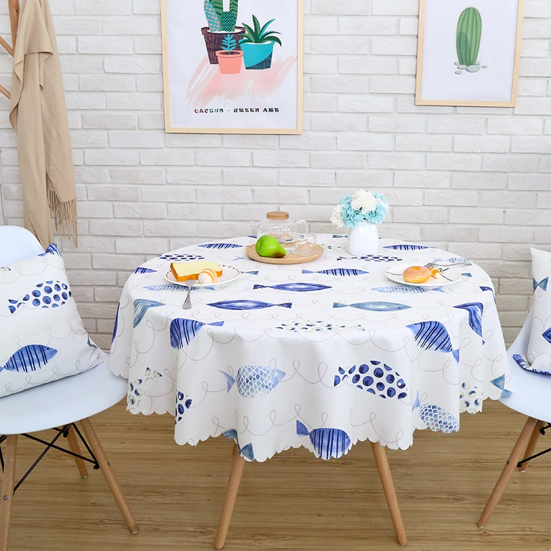 Новый Свежий водонепроницаемый круглый стол ткань Листья плед квадратная