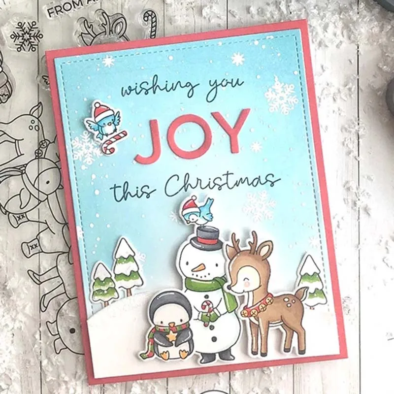 Мышь фестиваль металлический Трафаретный вырубной штамп и прозрачные наклейки